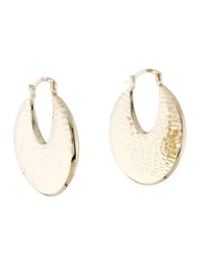 Pre-owned Earrings 10k Hoop  In Multi