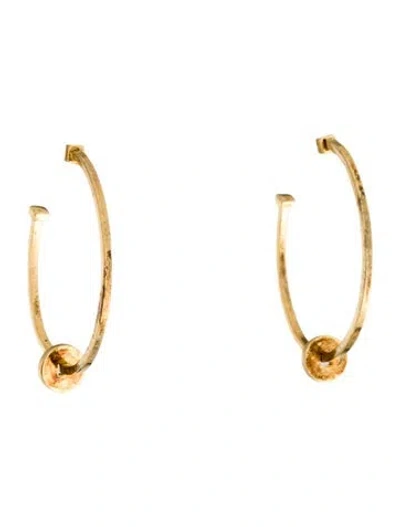 Pre-owned Earrings 10k Hoop  In Multi