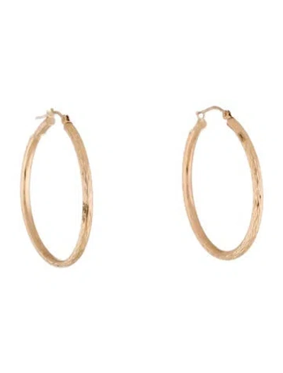 Pre-owned Earrings 10k Hoop  In Multi
