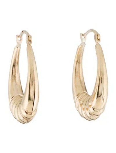 Pre-owned Earrings 10k Hoop  In Multi