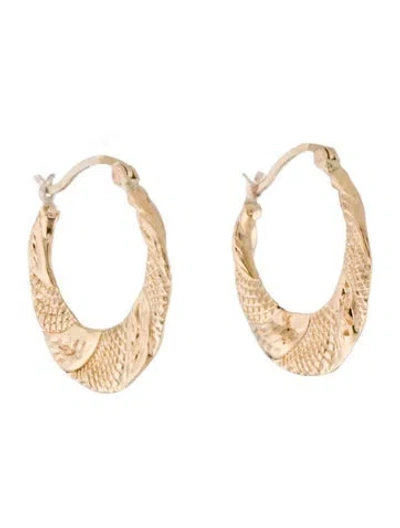 Pre-owned Earrings 10k Hoop  In Multi