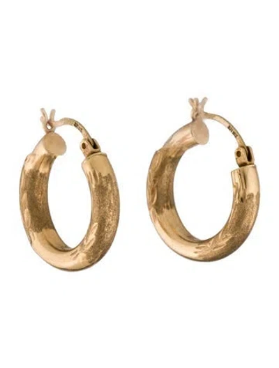 Pre-owned Earrings 10k Hoop  In Multi