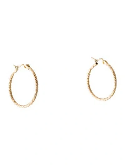 Pre-owned Earrings 10k Hoop  In Multi