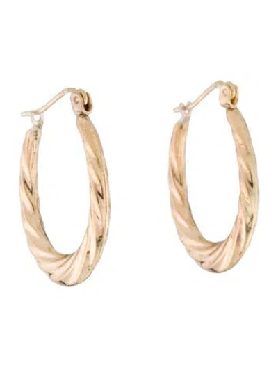 Pre-owned Earrings 10k Hoop  In Multi