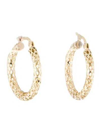 Pre-owned Earrings 10k Hoop  In Multi