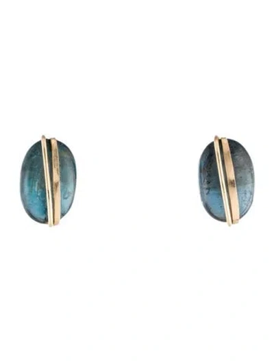 Pre-owned Earrings 10k Kyanite Stud  In Multi