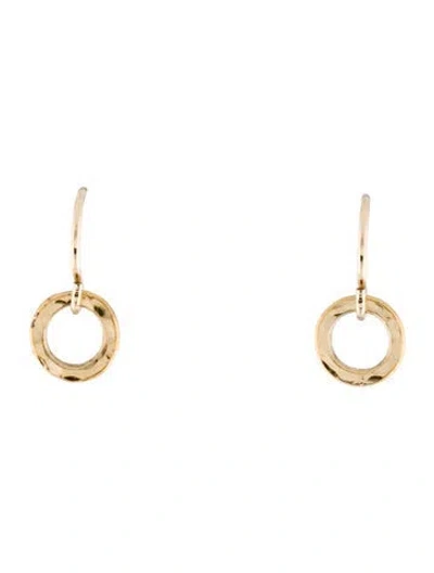 Pre-owned Earrings 10k Open Disk  In Multi