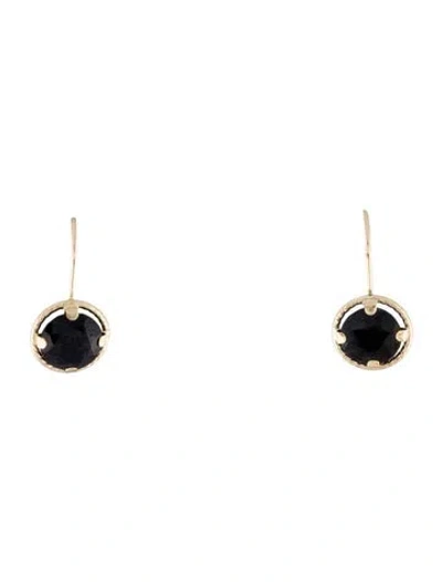 Pre-owned Earrings 10k Sapphire Drop  In Multi
