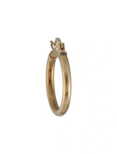 Pre-owned Earrings 10k Single Hoop  In Multi