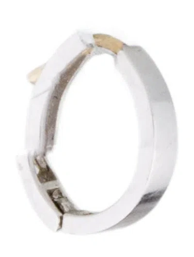 Pre-owned Earrings 10k Single Huggie Hoop Earring In Multi