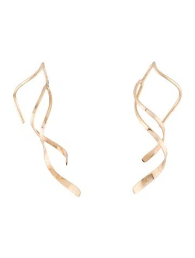 Pre-owned Earrings 10k Spiral Drop  In Multi