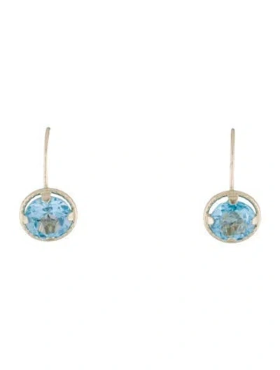 Pre-owned Earrings 10k Topaz Drop  In Multi