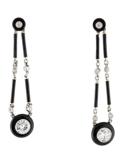 Pre-owned Earrings 1.25ctw Diamond Drop  In Multi