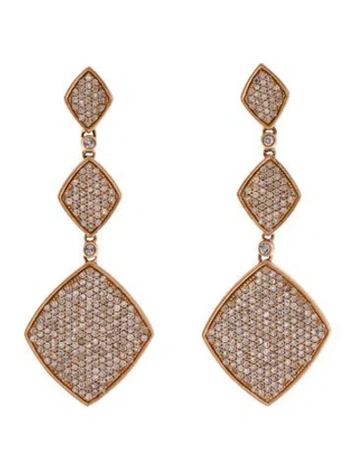 Pre-owned Earrings 14k 1.00ctw Diamond Drop  In Multi