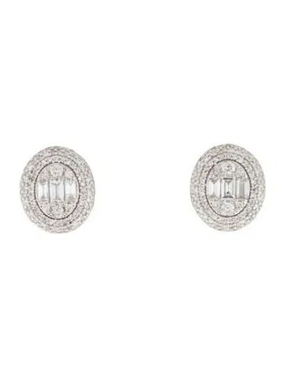 Pre-owned Earrings 14k 1.00ctw Diamond Earclip  In Multi