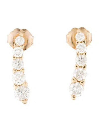 Pre-owned Earrings 14k 1.00ctw Diamond Graduated Stud  In Multi