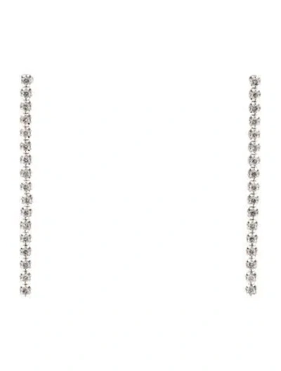 Pre-owned Earrings 14k 1.00ctw Diamond Linear Drop  In Multi