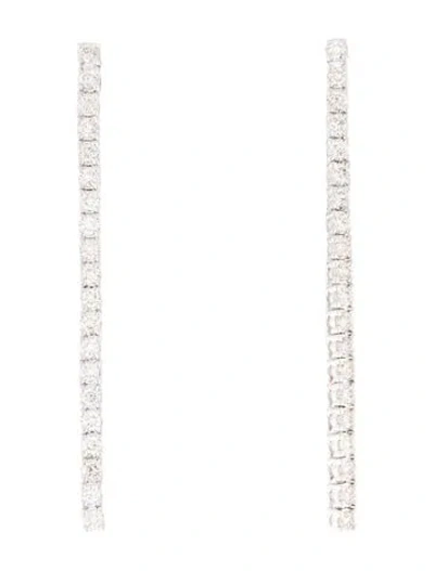 Pre-owned Earrings 14k 1.00ctw Diamond Linear Drop  In Multi