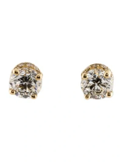 Pre-owned Earrings 14k 1.00ctw Diamond Stud  In Multi