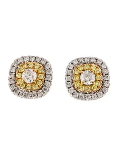 Pre-owned Earrings 14k 1.00ctw Diamond Stud  In Multi