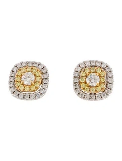 Pre-owned Earrings 14k 1.00ctw Diamond Stud  In Multi