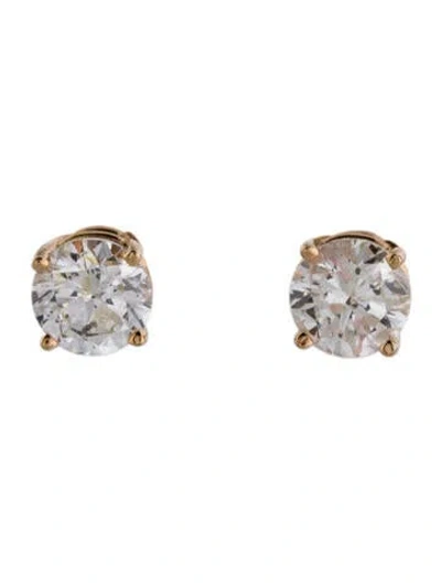 Pre-owned Earrings 14k 1.00ctw Diamond Stud  In Multi