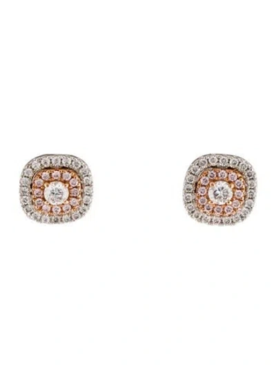 Pre-owned Earrings 14k 1.00ctw Diamond Stud  In Multi