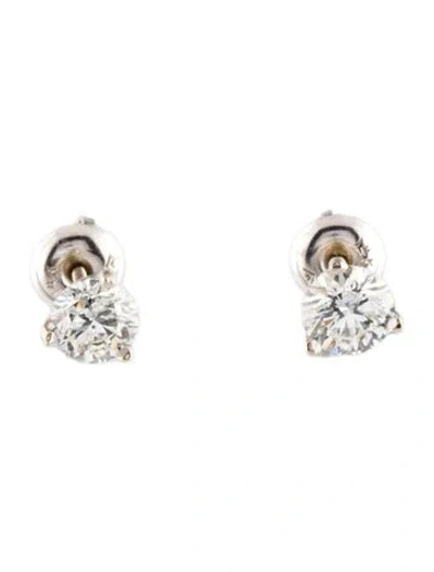 Pre-owned Earrings 14k 1.00ctw Diamond Studs In Multi