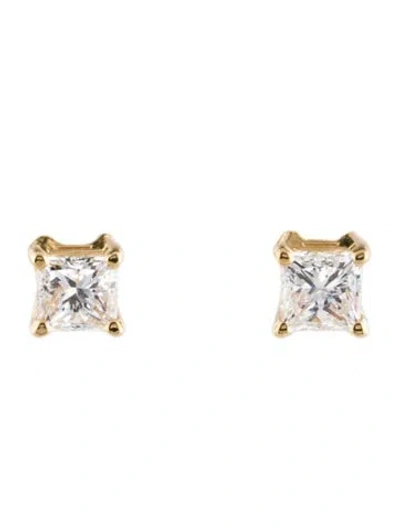 Pre-owned Earrings 14k 1.00ctw Diamond Studs In Multi