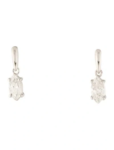 Pre-owned Earrings 14k 1.00ctw Lab-grown Diamond Drop  In Multi