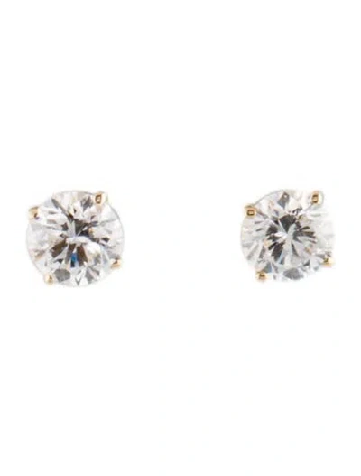 Pre-owned Earrings 14k 1.00ctw Lab-grown Diamond Solitaire Stud  In Multi