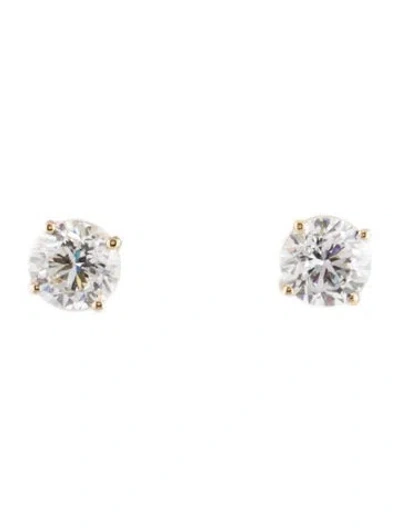 Pre-owned Earrings 14k 1.00ctw Lab-grown Diamond Solitaire Stud  In Multi