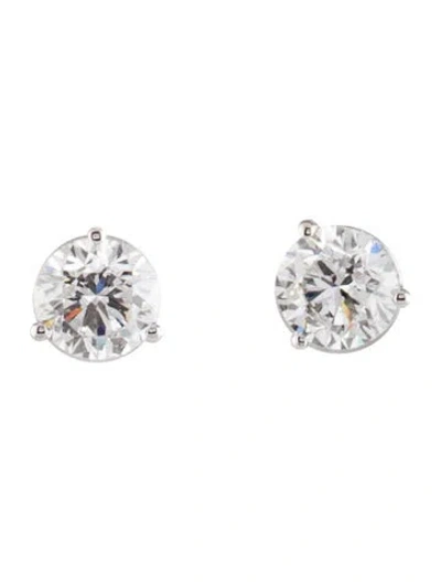Pre-owned Earrings 14k 1.00ctw Lab-grown Diamond Solitaire Stud  In Multi