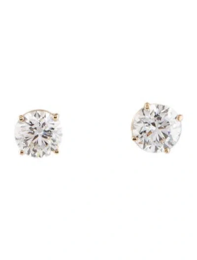 Pre-owned Earrings 14k 1.00ctw Lab-grown Diamond Solitaire Stud  In Multi