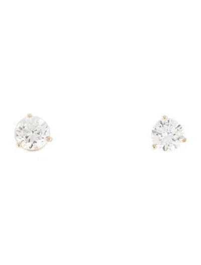 Pre-owned Earrings 14k 1.00ctw Lab-grown Diamond Solitaire Stud  In Multi