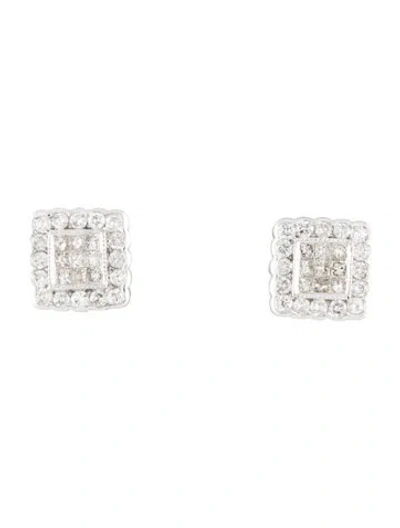 Pre-owned Earrings 14k 1.01ctw Diamond Stud  In Multi