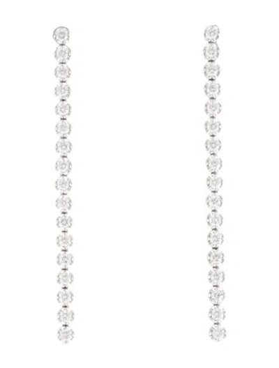 Pre-owned Earrings 14k 1.02ctw Diamond Drop  In Multi