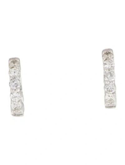 Pre-owned Earrings 14k 1.02ctw Diamond Huggie  In Multi