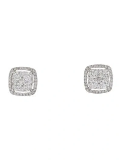 Pre-owned Earrings 14k 1.02ctw Diamond Stud  In Multi
