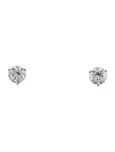 Pre-owned Earrings 14k 1.02ctw Lab-grown Diamond Soliatire Stud  In Multi