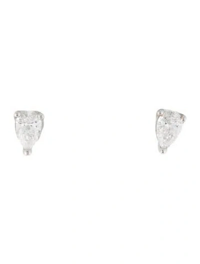 Pre-owned Earrings 14k 1.03ctw Lab-grown Diamond Solitaire Stud  In Multi