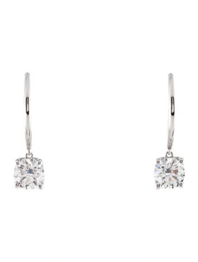 Pre-owned Earrings 14k 1.04ctw Lab-grown Diamond Drop  In Multi