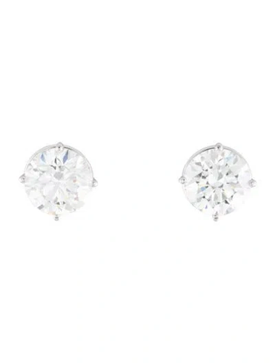 Pre-owned Earrings 14k 10.50ctw Lab-grown Diamond Solitaire Stud  In Multi