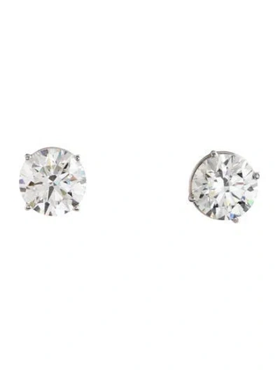Pre-owned Earrings 14k 10.50ctw Lab-grown Diamond Solitaire Stud  In Multi