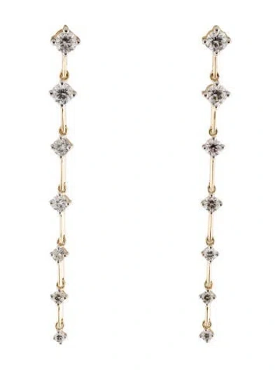 Pre-owned Earrings 14k 1.05ctw Diamond Graduated Drop  In Multi