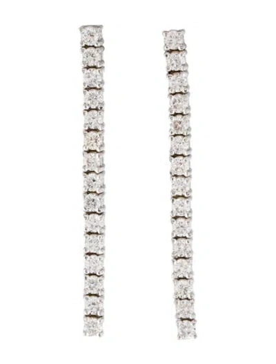 Pre-owned Earrings 14k 1.05ctw Diamond Liner Drop  In Multi