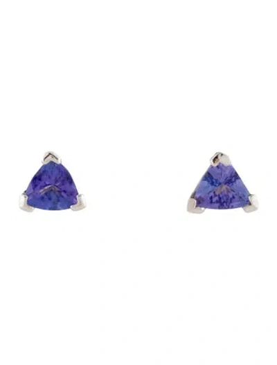 Pre-owned Earrings 14k 1.08ctw Tanzanite Studs In Multi