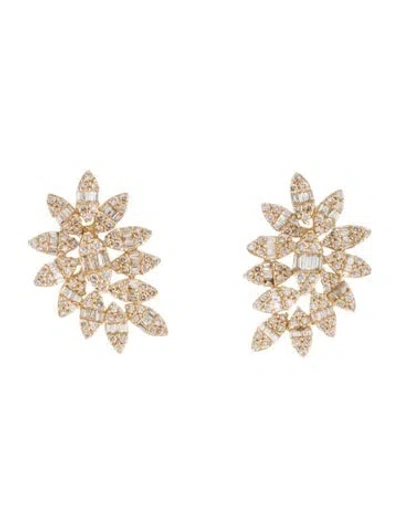 Pre-owned Earrings 14k 1.10ctw Diamond Stud  In Multi