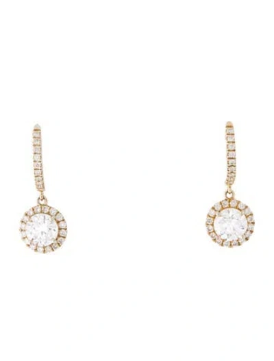 Pre-owned Earrings 14k 1.13ctw Diamond Drop  In Multi