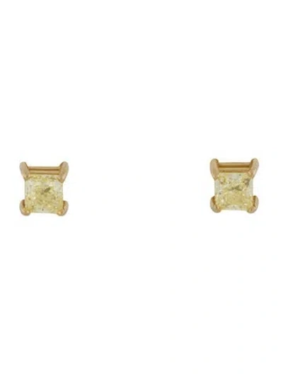 Pre-owned Earrings 14k 1.17ctw Diamond Stud  In Multi